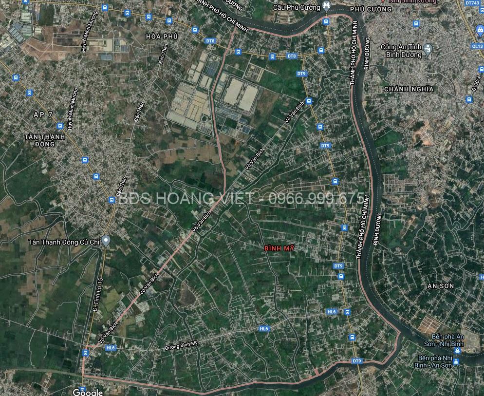 Xã Bình Mỹ huyện Củ Chi theo Google Map